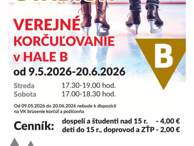 VEREJNÉ KORČUĽOVANIE v HALE B od 9.5.2026-20.6.2026