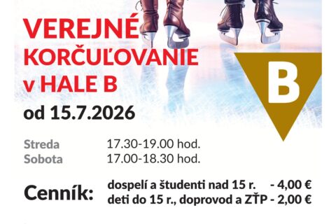 VEREJNÉ KORČUĽOVANIE v HALE B od od 15.7.2026